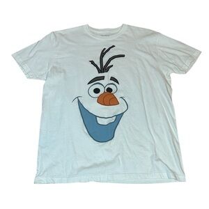 Disney Olaf Frozen White T-Shirt, Tee, Large